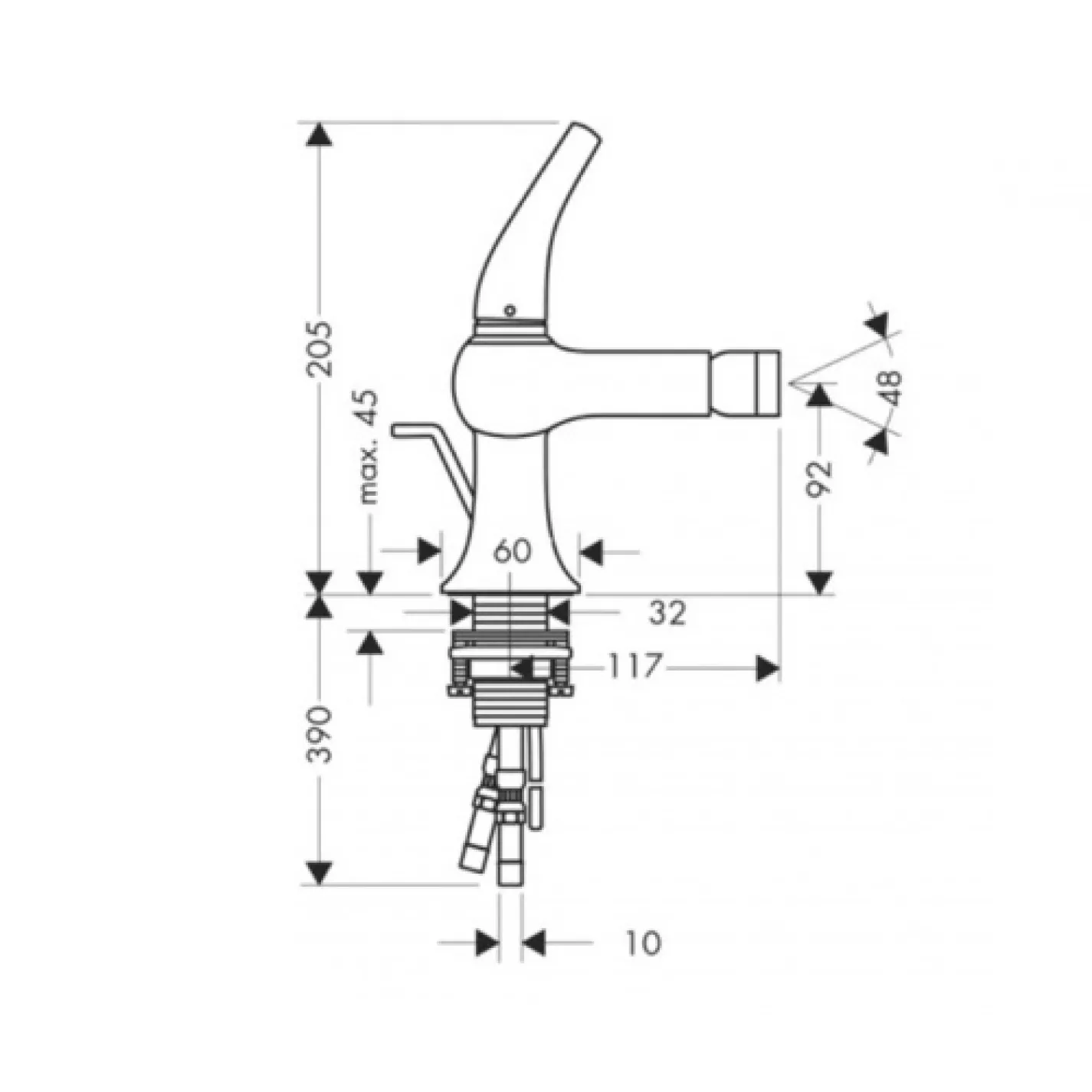 Змішувач для біде Hansgrohe Axor Terrano (37200000) - Фото 1